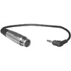 Hosa Technology 3.5mm Mini Stereo Angled Male to 3-pin XLR Female Cable (1ft/0.3m)