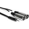 Hosa Stereo Mini-Phone (3.5mm) Male to 2 XLR Male Y-Cable - 6.6' (2m)