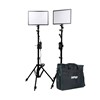 LEDGO Luxpad E268C Twin LED Light Kit with Batteries & Lighting Stands
