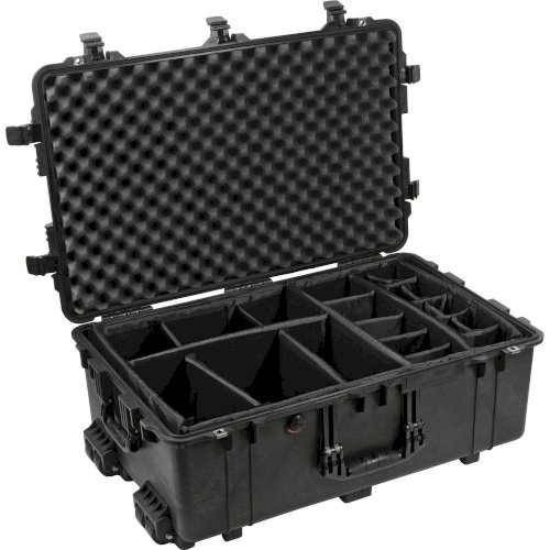 Pelican PE1654ABD 1650 Case with Padded Divider Set - Black