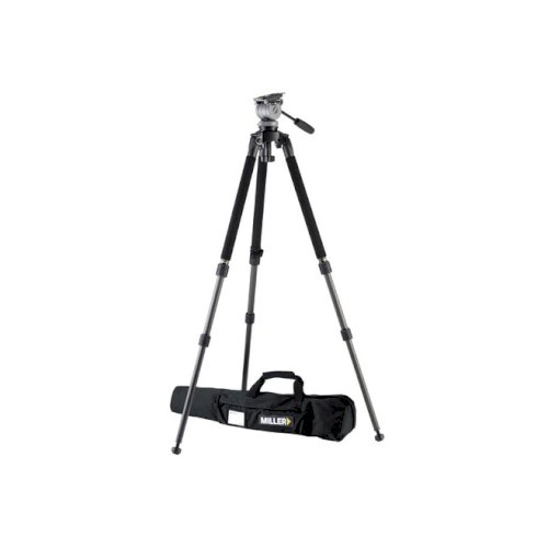 Miller DS-10 DV Fluid Head and Solo Aluminium Tripod with Pan Handle and Bag