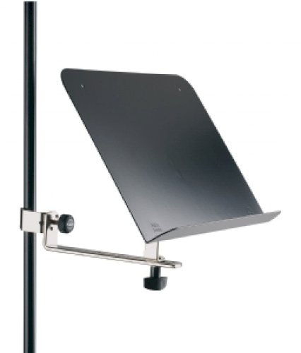 K&M 115/2 Music & Sheet Holder: Solid metal desk: Attaches to stand: Desk= 300 x 210mm
