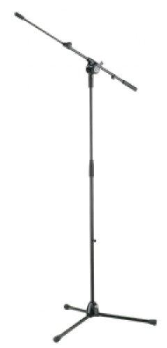 K&M 25600 Tripod Microphone Stand & Boom (94cm to 165cm, Black)