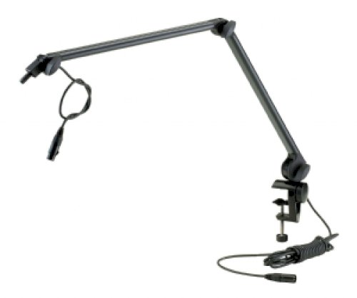 K&M 23860 Broadcast Microphone Desk Arm, Clamp and 6m XLR Cable