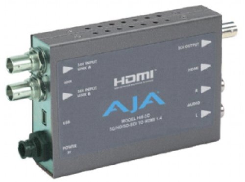 Aja Hi5 3D Mini Converter - 3G/HD-SDI Multiplexer To HDMI 1.4a and SDI