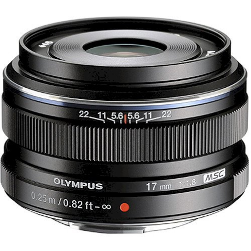 Olympus M.Zuiko 17mm f1.8 Black Wide Angle Lens