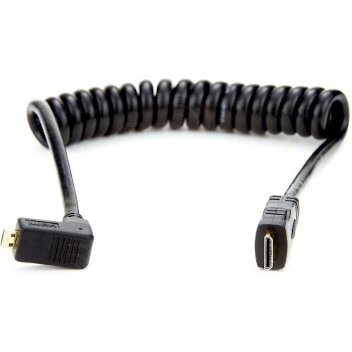 Atomos Coiled Right-Angle Micro to Mini HDMI Cable (30cm-45cm)