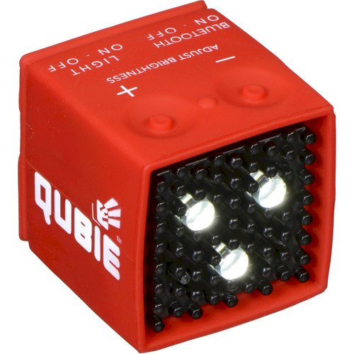 Qubie External Flash and Video Light for iPhone, Android, GoPro and Cameras (RED)