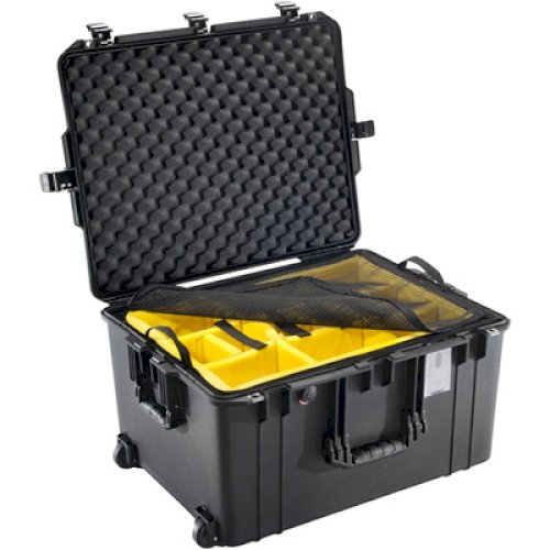Pelican 1637AirWD Wheeled Hard Case with Padded Divider Insert (Black)