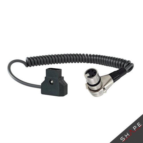 Shape D-TAP TO 4-PIN XLR coiled Cable Extends to 121.92cm