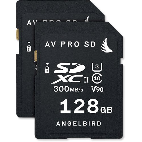 Angelbird 128GB AV Pro V90 UHS-II SDXC Memory Card x 2 Pack