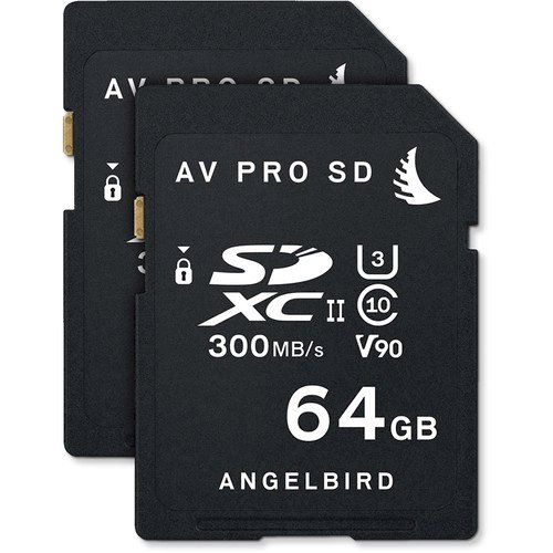 Angelbird 64GB AV Pro V90 UHS-II SDXC Memory Card x 2 Pack