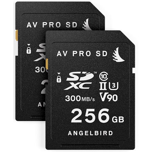 Angelbird 256GB AV Pro V90 UHS-II SDXC Memory Card x 2 Pack