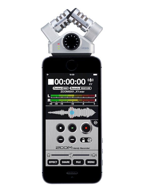 Zoom iQ6 XY Professional Microphone suits iOS devices with Lightning