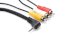 Hosa C3M103 3.5mm to Triple Plug RCAs Cable - 3ft (0.9m)