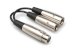 Hosa Technology XLR Female to 2x XLR Male Y-Cable (15cm)