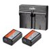 Jupio 2x Sony NP-FW50 Batteries & Dual Charger Kit