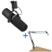 Shure SM7B Vocal Microphone +Gator Desk-Mounted Broadcast/Podcast Boom Arm Bundle