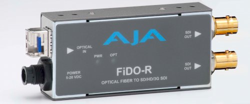 AJA FIDO-R Single CH. Optical Fiber to SD/HD/3G SDI with Dual SD/HD/3G SDI outputs