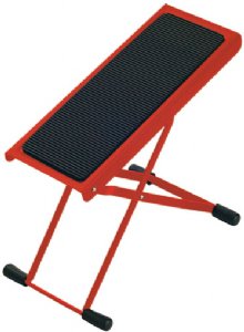 K&M 14670 Red Foot Rest: Strong fully adjustable non skid rubber top Black