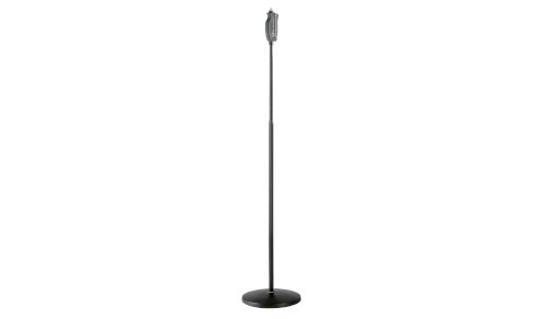 K&M 26085 One-Hand Adjustable Microphone Stand with Cast-Iron Base (1m to 1.7m, Black)