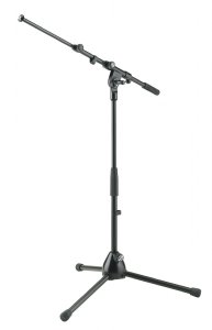 K&M 259 Low Tripod Microphone Stand with Boom Arm (Black)