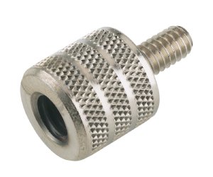 K&M 21920 Thread Adapter 3/8" Female to 1/4" Male (Zinc-Plated)