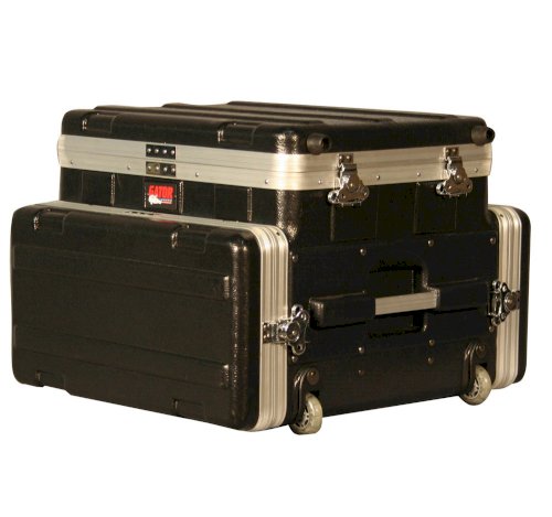 Gator GRC-Studio4GO-W ATA Style Case with Wheels for 4U Rack Mount Recording Device and a Laptop