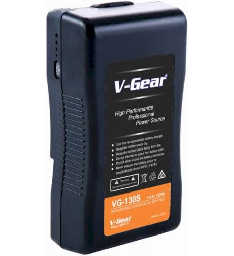 V-Gear VG-130S V-Mount 14.8V, 130Wh Li-ion Rechargeable Battery