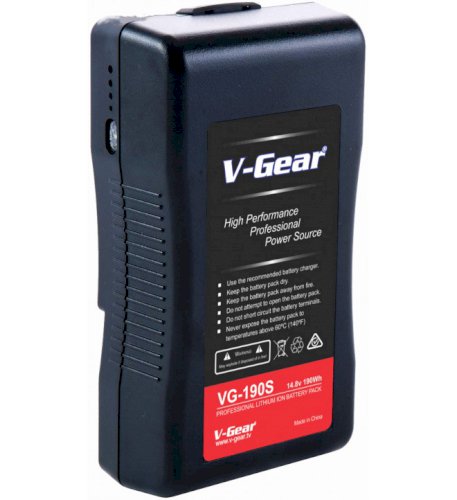 V-Gear VG-190S V-Mount 14.8V, 190Wh Li-ion Rechargeable Battery