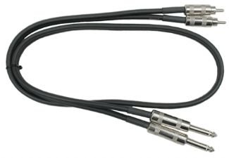Hosa Unbalanced Dual 1/4" Male to Dual RCA Male with Metal Connectors - 15ft