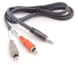 Hosa Stereo Mini 1/8"(3.5mm) Male to Two RCA Cable - 1m