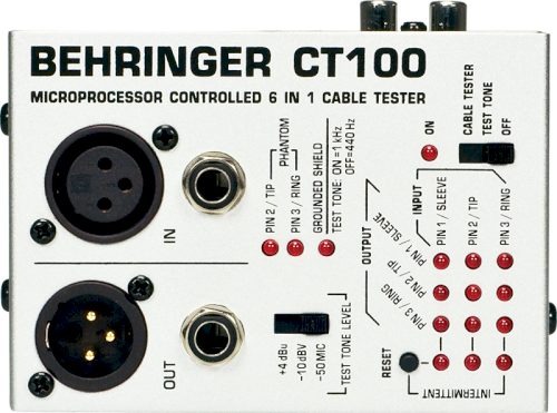 Behringer CT100 Cable Tester Professional 6-in-1 Cable Tester