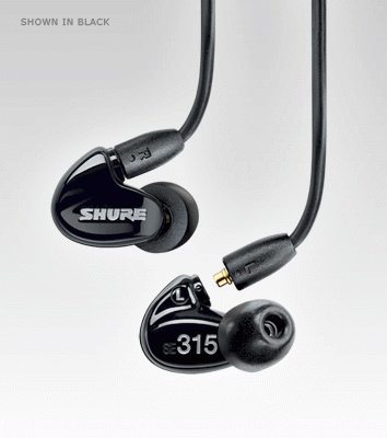 Shure SE315 Sound Isolating Earphones - Black Finish