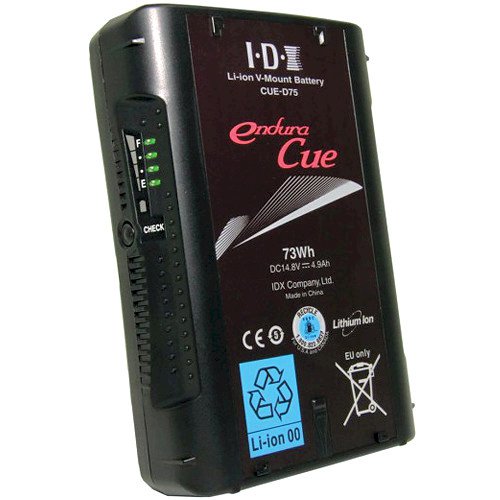 Videoguys Kit - IDX CUE-D75 74Wh Li-ion V-Mount Battery with VL-PVC1 Charger Kit