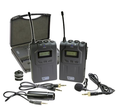 Vidpro XM-W4 Professional UHF Wireless Lapel Microphone System