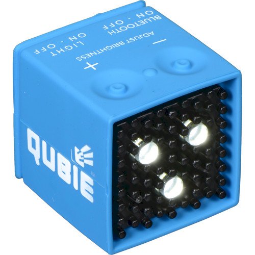 Qubie External Flash and Video Light for iPhone, Android, GoPro and Cameras (Blue)