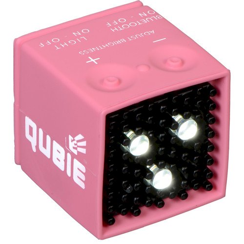 Qubie External Flash and Video Light for iPhone, Android, GoPro and Cameras (PINK)