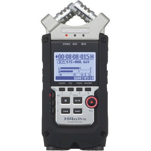 Zoom H4n Pro 4-Input / 4-Track Portable Handy Recorder with Onboard X/Y Mic Capsule (Silver)