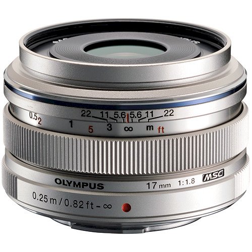 Olympus M.Zuiko 17mm f1.8 Silver Wide Angle Lens