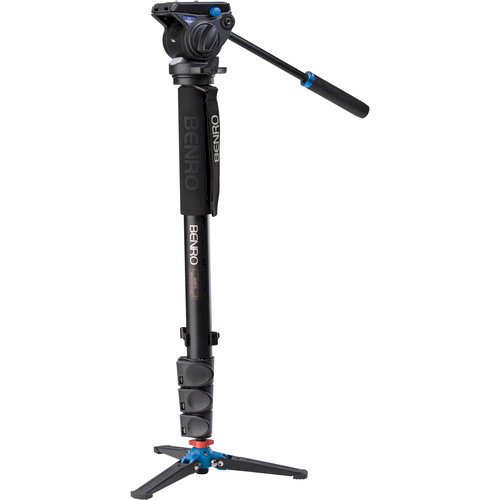 Benro A48FDS4 Series 4 Aluminium Monopod with 3-Leg Locking Base and S4 Video Head