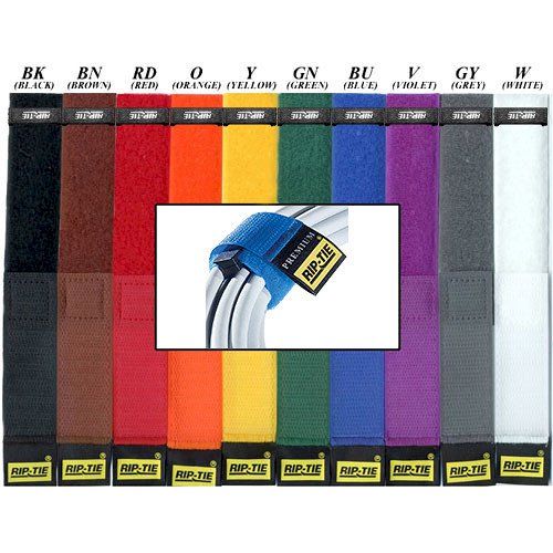 Rip-Tie 1 x 4.5" Rip-Lock CableWrap 10-Pack (Rainbow)