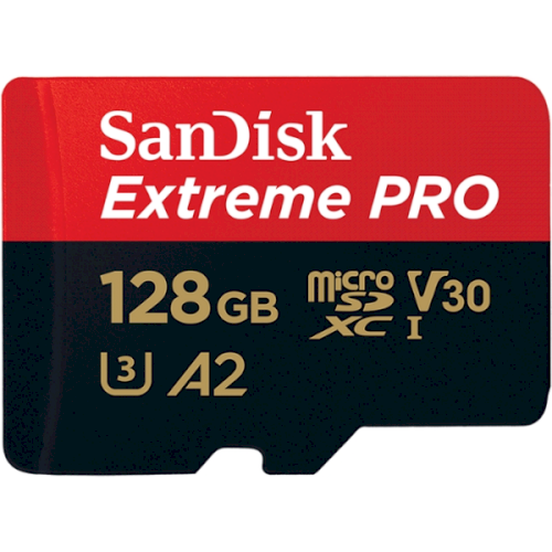 SanDisk 128GB Extreme PRO UHS-I microSDXC Memory Card with SD Adapter