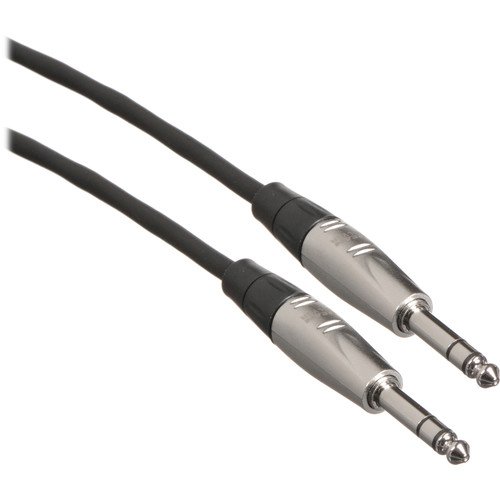Hosa Audio Interconnect: Stereo 1/4" Male to Stereo 1/4" Male - 1.5ft (0.5m)