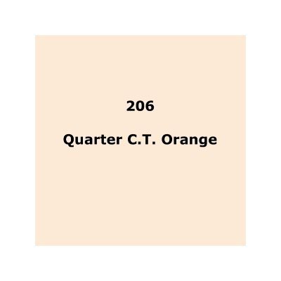 Lee 1/4 Orange 206 (CTO), 1.22mx7.62m Color Correcting Lighting Filter Roll