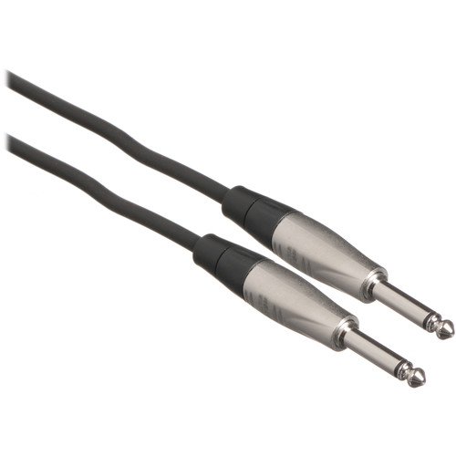 Hosa HPP005 Unbalanced REAN 1/4" M to 1/4" M TS Cable - 5'