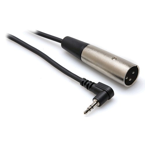 Hosa Technology 3.5mm Mini Stereo Angled Male to 3-Pin XLR Male Cable (5ft/1.5m)