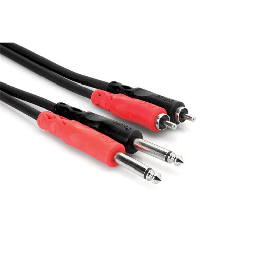 Hosa CPR-206 Dual 1/4" TS to Dual RCA Stereo Interconnect Cable (6m)