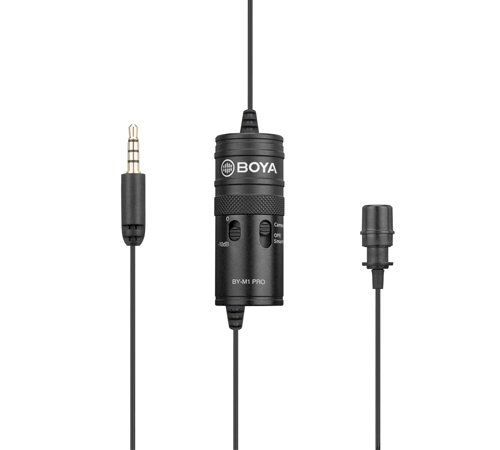 BOYA BY-M1 PRO Universal Omni-Directional Condenser Lavalier Microphone for Smartphones, DSLRs, Camcorders, Audio Recorders & PC
