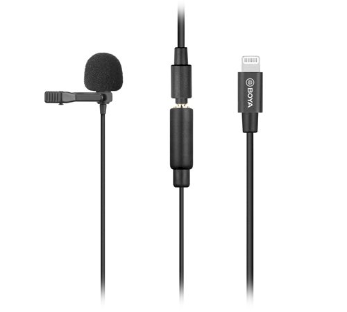 BOYA BY-M2 Apple Lightning Lavalier Microphone for iOS Devices